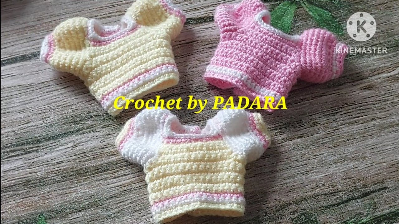 Ep66 วิธีการถักโครเชต์เสื้อตุ๊กตาBlytheขั้นพื้นฐาน(Crochet a simple Blythe doll shirt)