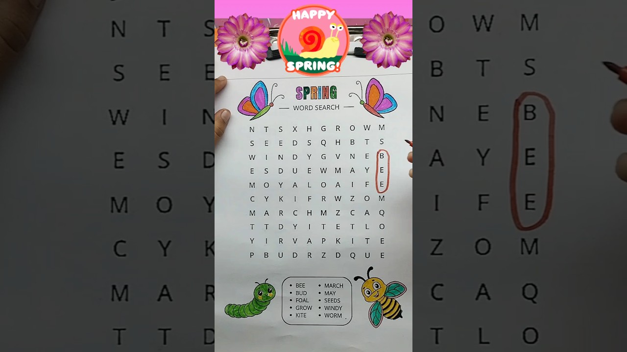 Spring Word Search #spring #wordsearch #wordgames #shorts