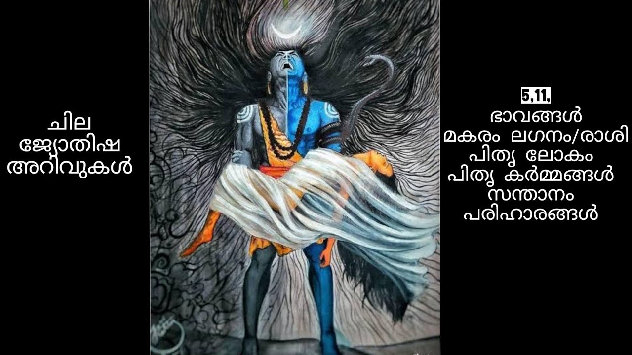 ചില ജ്യോതിഷപരമായ അറിവുകൾ -പിതൃക്കൾക്കായ് കർമ്മങ്ങൾ-സന്താനം - 5 -11 ഭാവങ്ങൾ-മകരം ലഗ്നം രാശി - ശനിദേവൻ