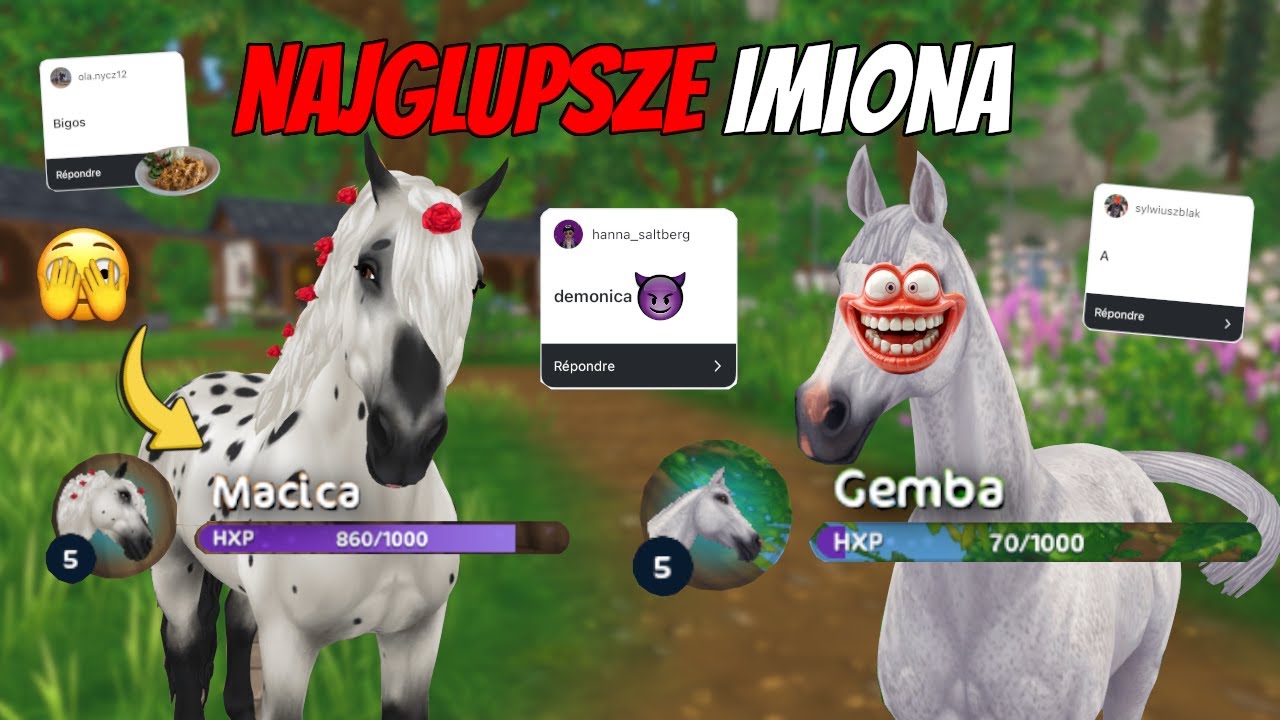 NAJGŁUPSZE IMIONA DLA KONI W STAR STABLE ONLINE