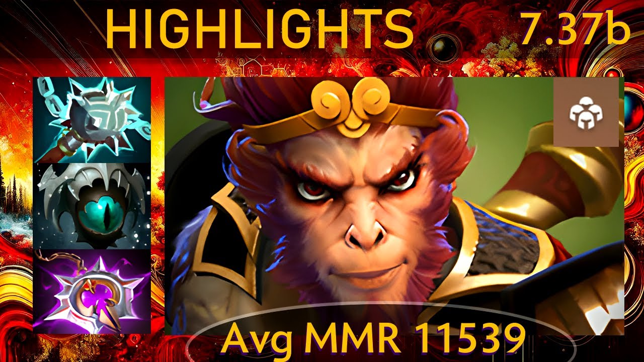 ⭐ 7.37b Monkey King |K+A-D - 49 KP - 72%| Carry Highlights - Dota 2 Top MMR