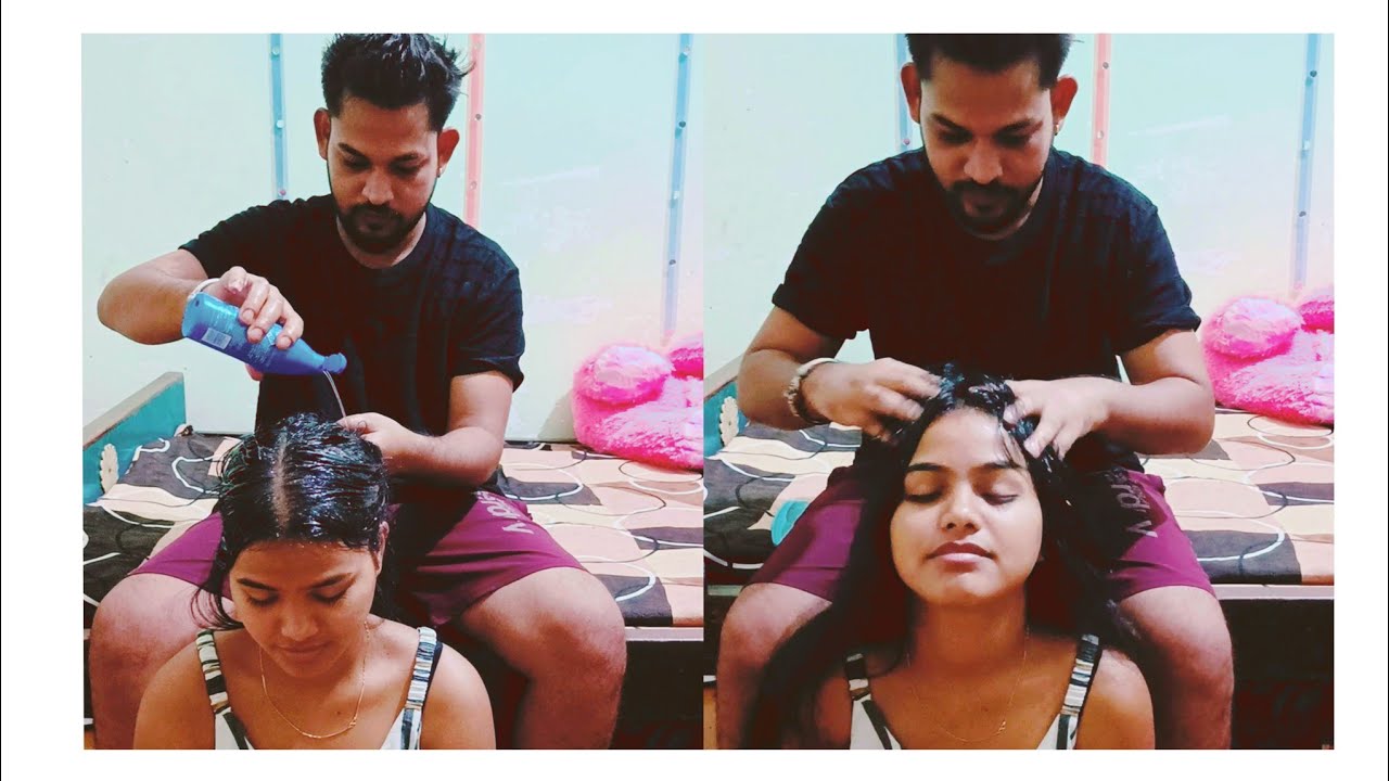 Heavy hair oiling challenge | heavy hair oiling by boyfriend | coconut oil | pass or fail?? |