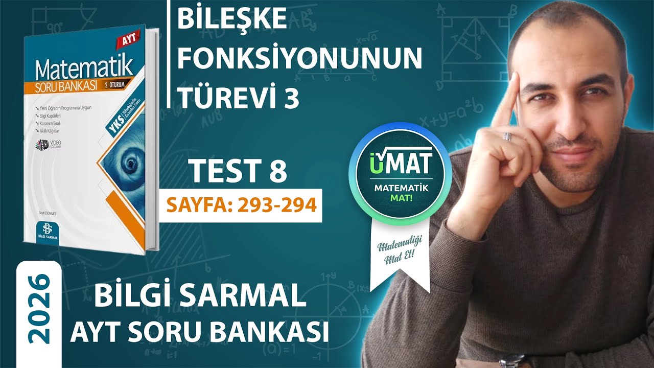 2026 BİLGİ SARMAL AYT MATEMATİK TÜREV TEST 8(KONU ANLATIMLI)
