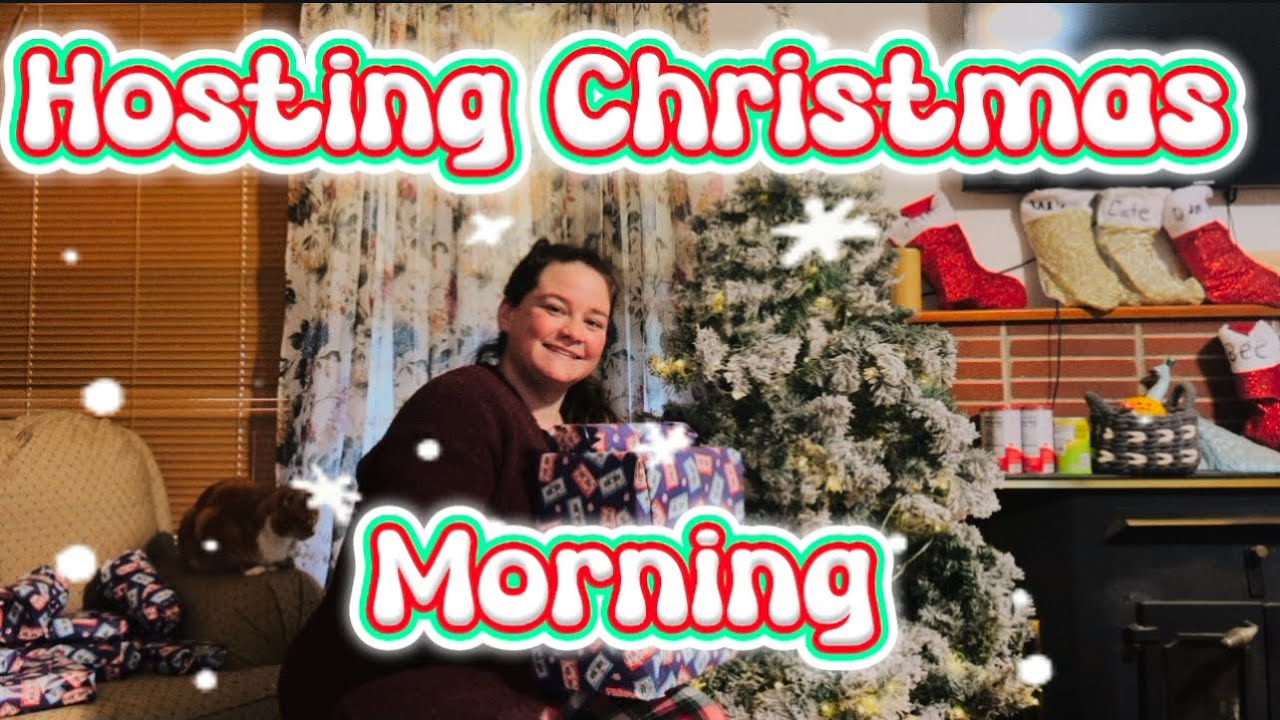 Hosting Christmas Morning for the first time/ cozy vlog 🎄🎁