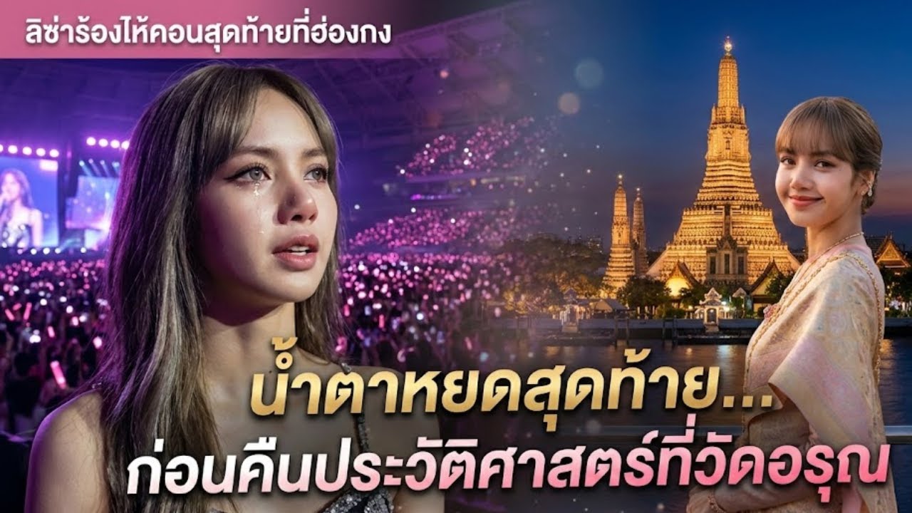 ลิซ่าร้องไห้คอนสุดท้ายที่ฮ่องกง ก่อนกลับไทยเปิดตัวสุดยิ่งใหญ่ที่วัดอรุณ  DEADLINE x Amazing Thailand