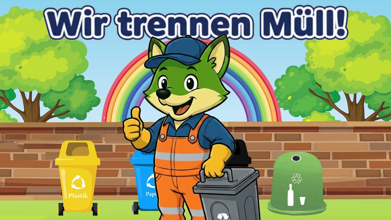 Müll kommt in die Tonne! Aber in welche? 🦊 Der Lernlieder-Fuchs erklärt's! - Kinderlied
