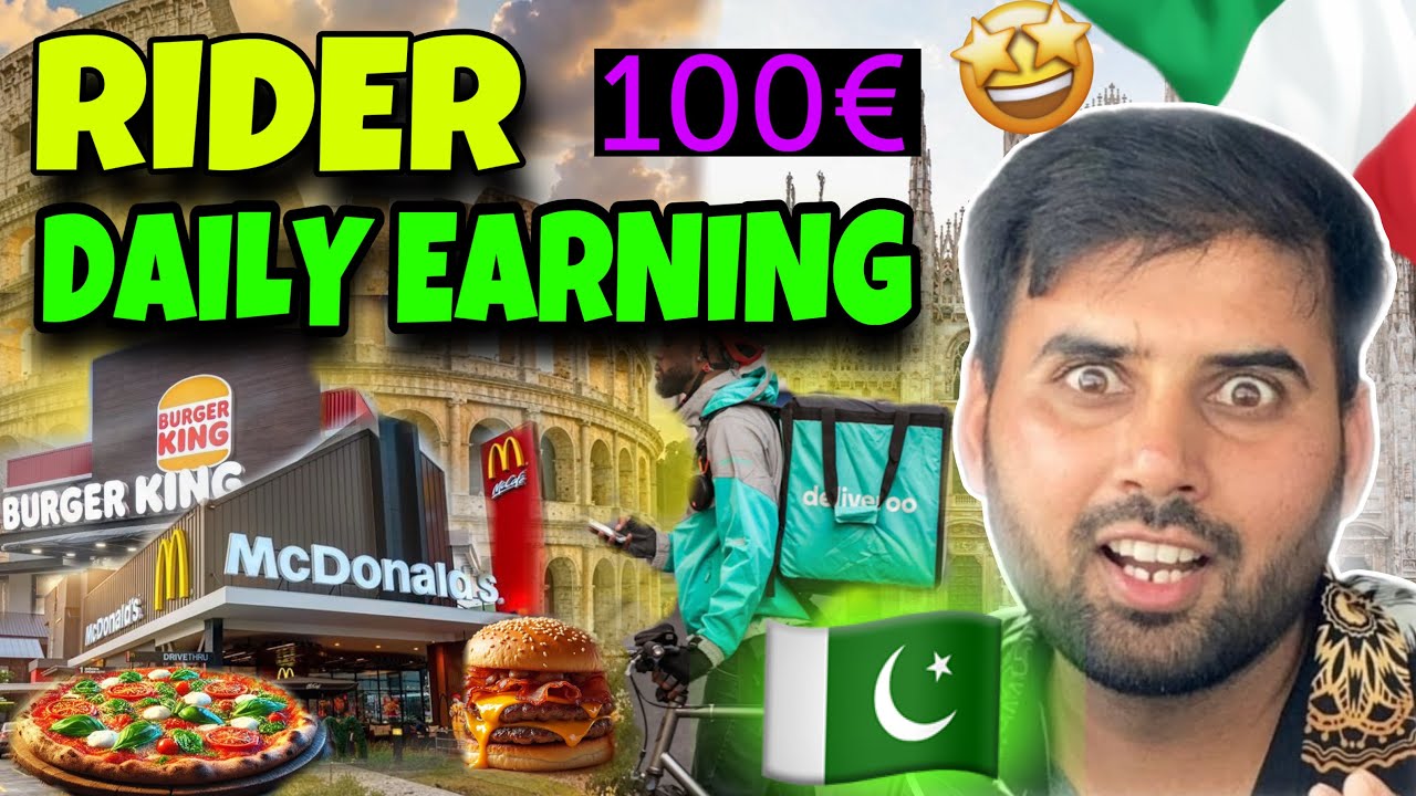 Deliveroo Rider Job in Italy | Pakistani Rider's Earning Potential 💰 | Work & Earn in Italy