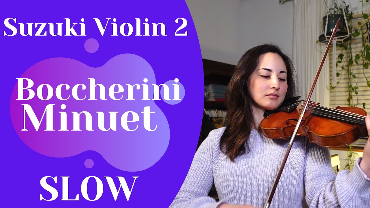 Minuet by Boccherini | SLOW with metronome | how to improve syncopation, slurs, string crossings