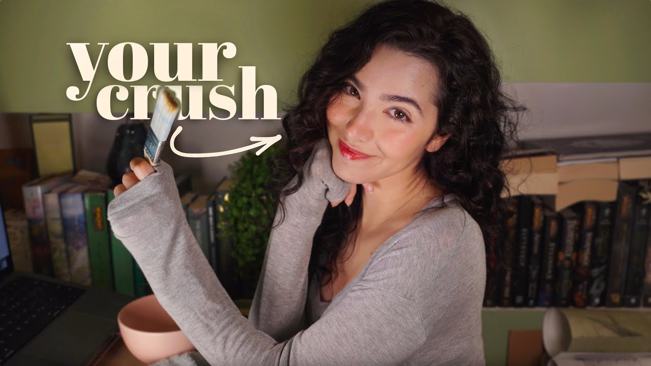 ASMR Back of the class: You're your Crush's Art Project 🤭 Painting on you, tattoos...