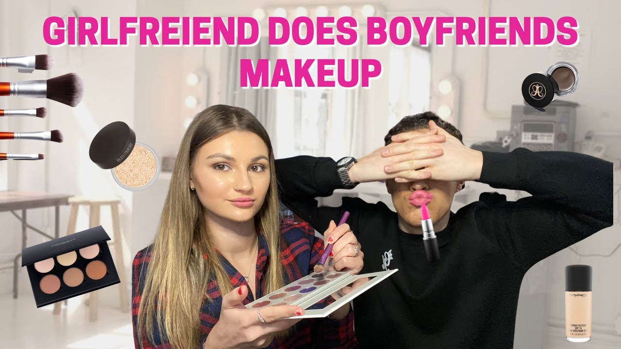 GIRLFRIEND DOES BOYFRIENDS MAKEUP CHALLENGE! *Full glam makeup - Hilarious*