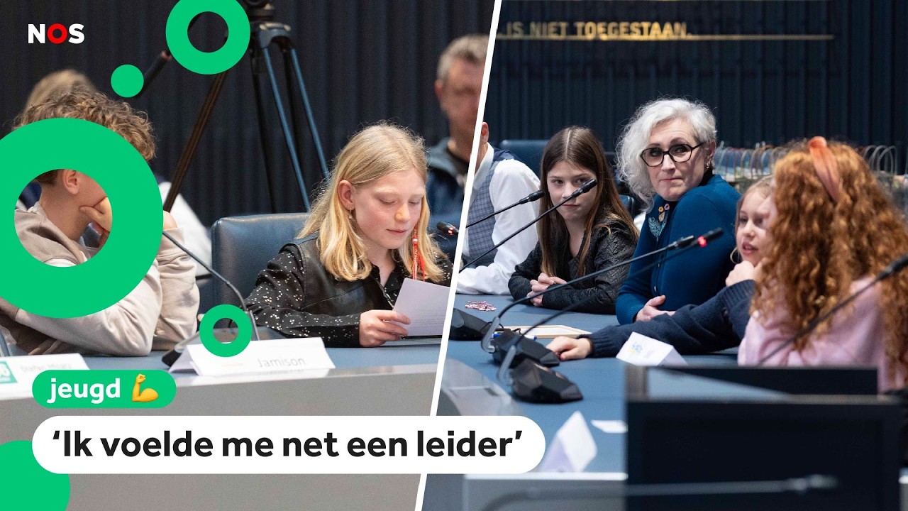 Kinderen discussiëren met politici in hun stad: 'Voel me echt zo'n leider!'