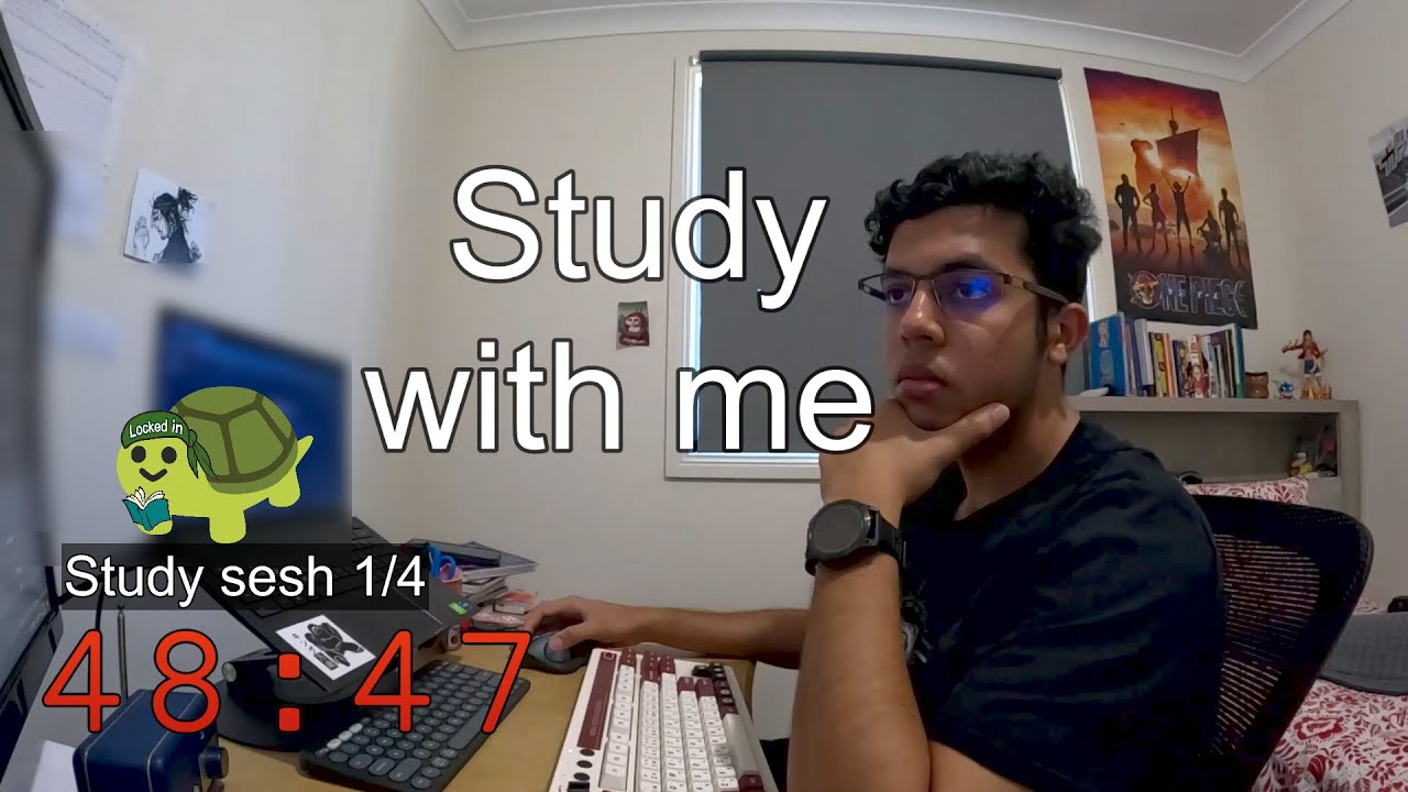 Study with me Live ~ Pomodoro 50/10 w/Rain drip