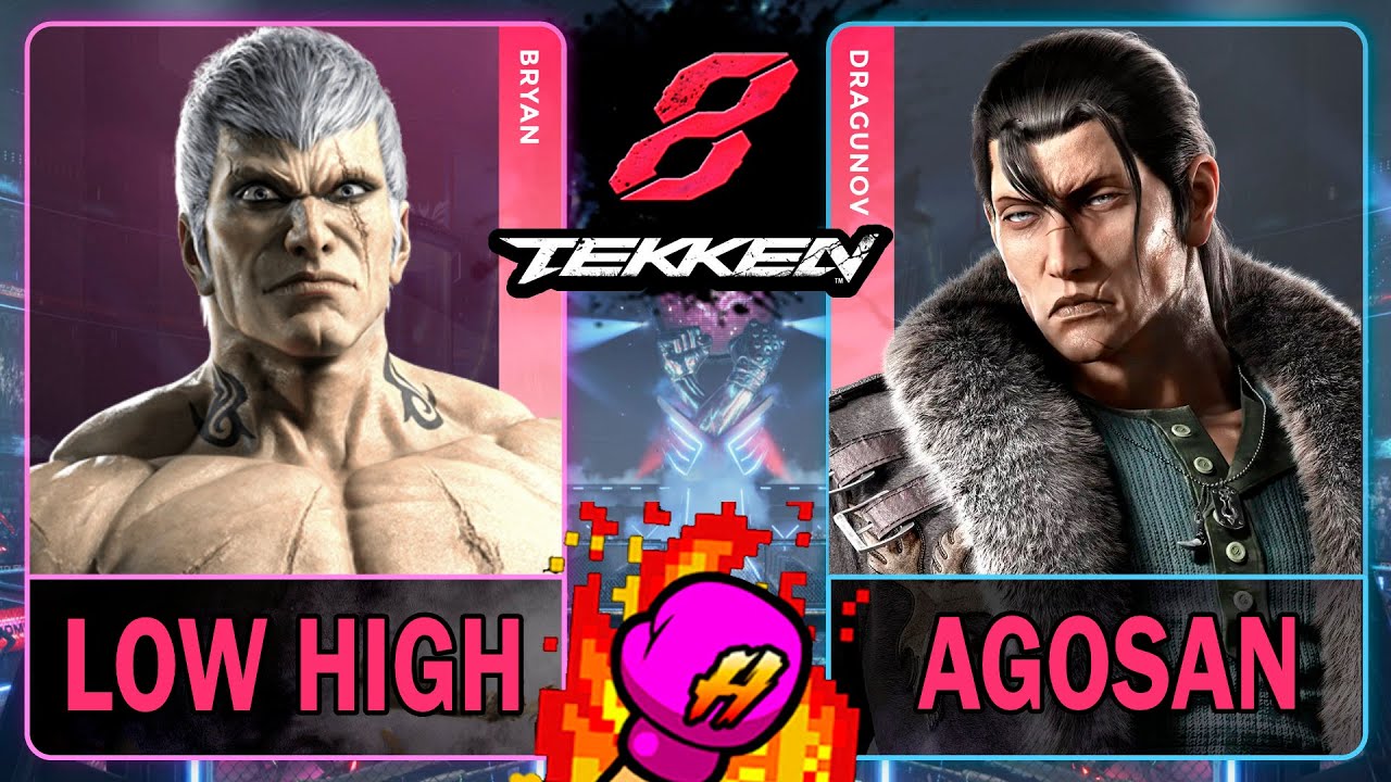 Tekken 8 Low High (BRYAN) VS Agosan (DRAGUNOV)🥊 鉄拳8🥊4K 60ᶠᵖˢ🥊T8 🥊TK8🥊#tekken