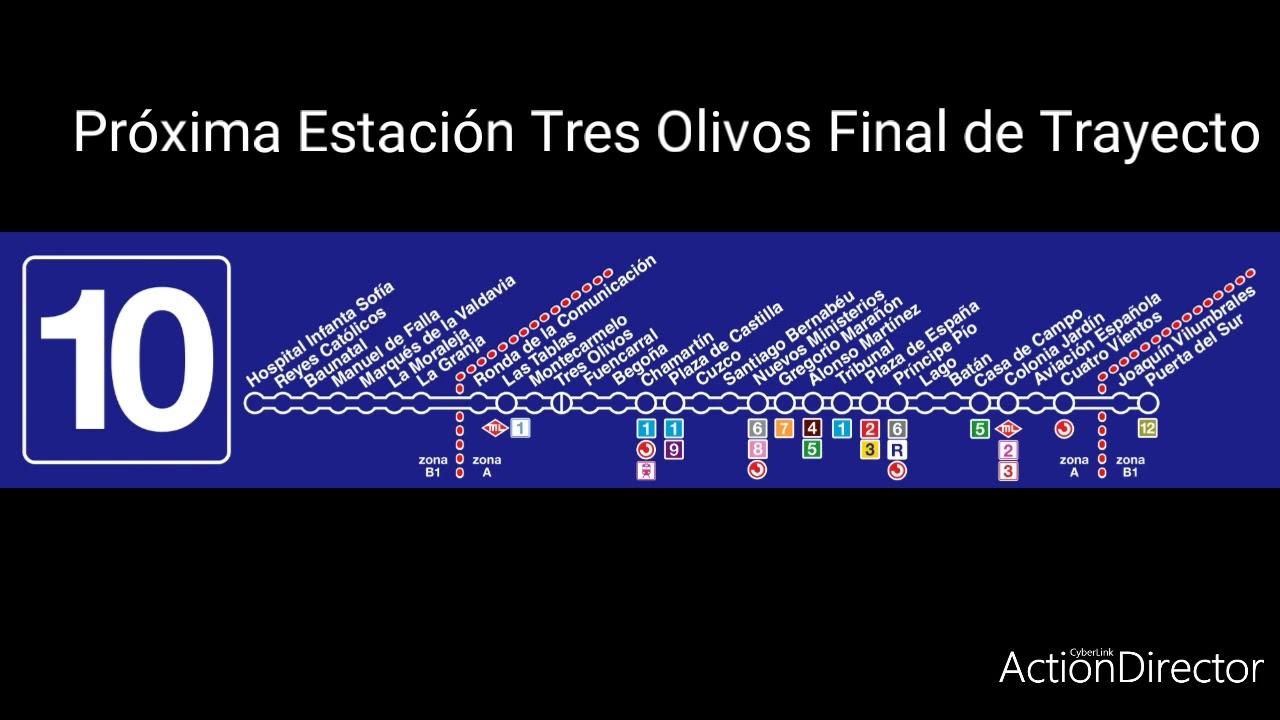 Metro de Madrid: Megafonía Línea 10A