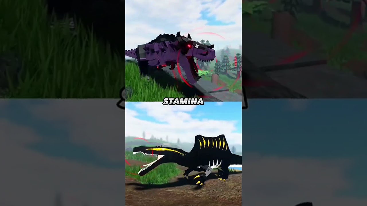 SPINOSAURUS VS TYRANNOSAURUS REX | DINOSAUR ARCADE #Shorts