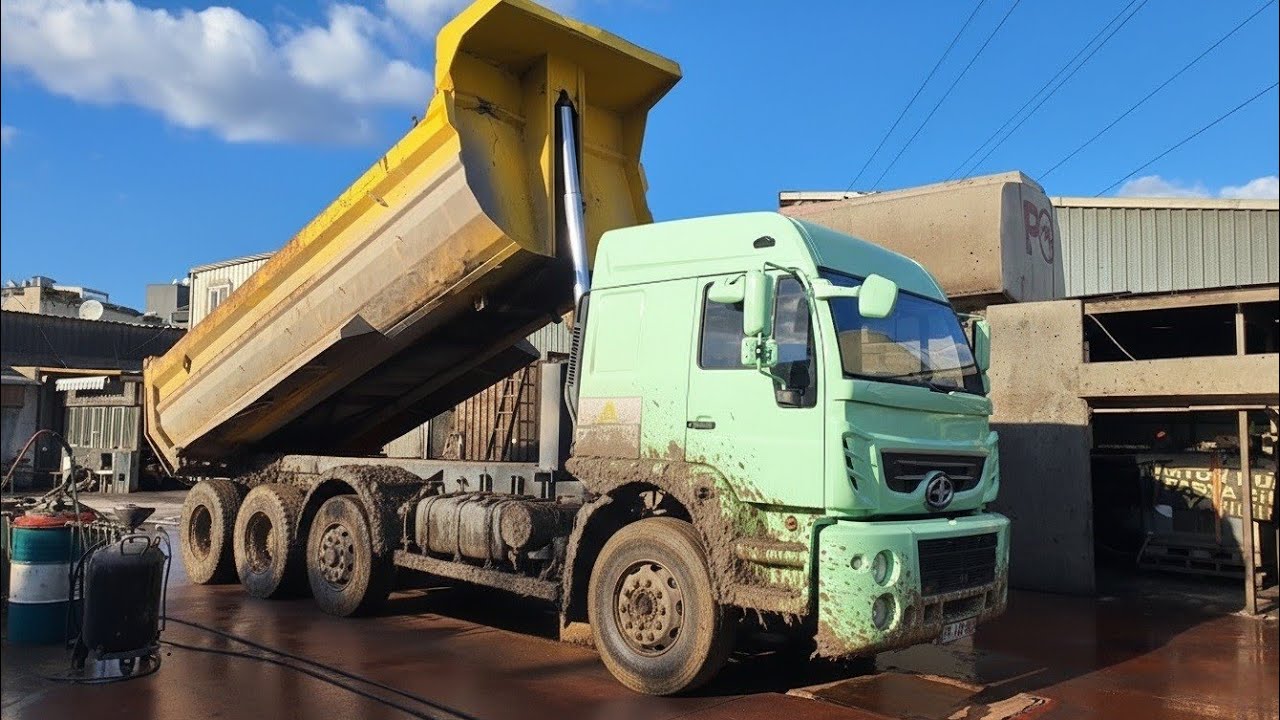 Extremely Satisfying Dump Truck Car Wash Deep Cleaning Heavy Mud Removal ASMR |car wash zakii