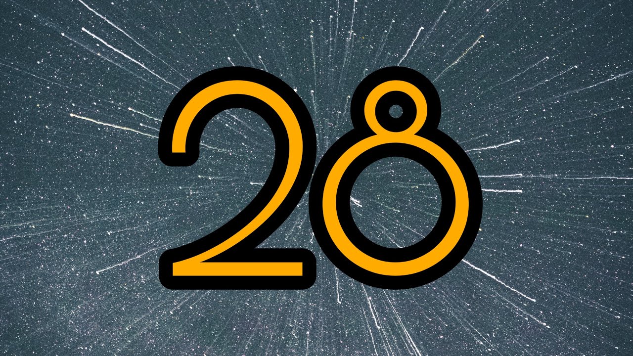 28 Second Timer ⏰ | Bright big yellow numbers and relaxing background music
