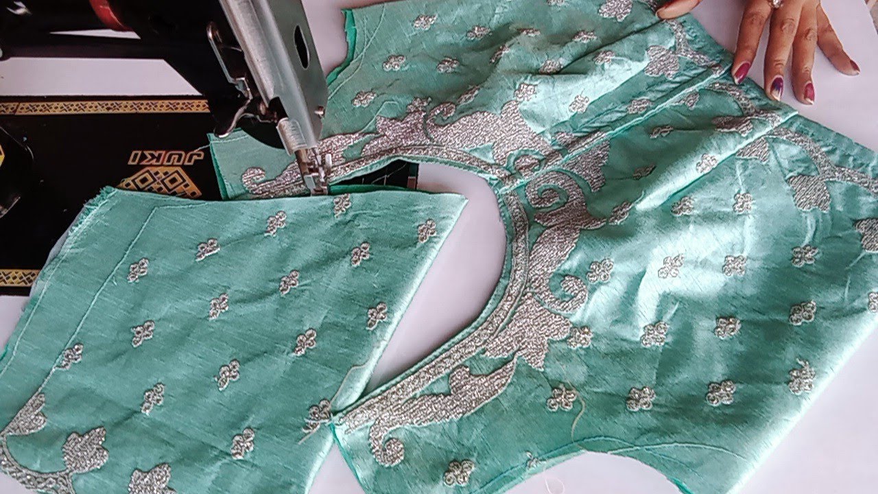 38 Size One Tucks Blouse| Embroidery Blouse One Tucks Cutting And Stitching |One tucks Blose Cutting