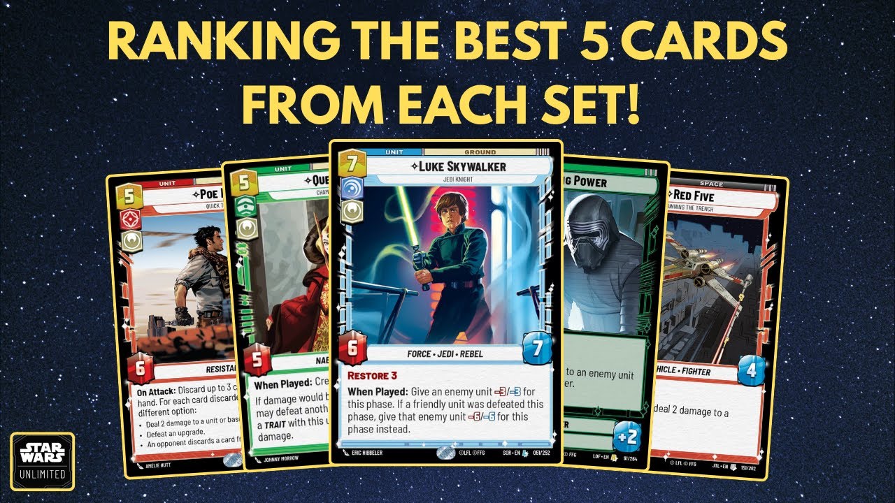 Ranking The Best 5 Cards From Each Set! | Star Wars Unlimited