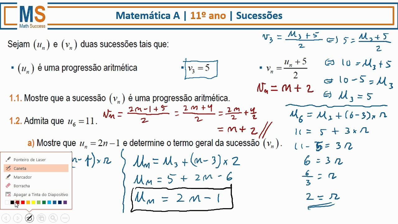 Progressões Aritméticas. Sucessões - 11.º Ano.