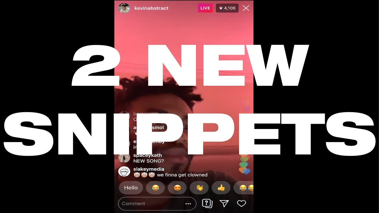 2 NEW BROCKHAMPTON SONG SNIPPETS FROM KEVIN'S INSTAGRAM LIVE