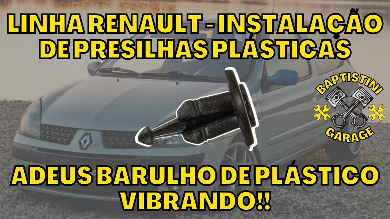 Presilhas plásticas da linha Renault - Para-choques e churrasqueira - Como trocar