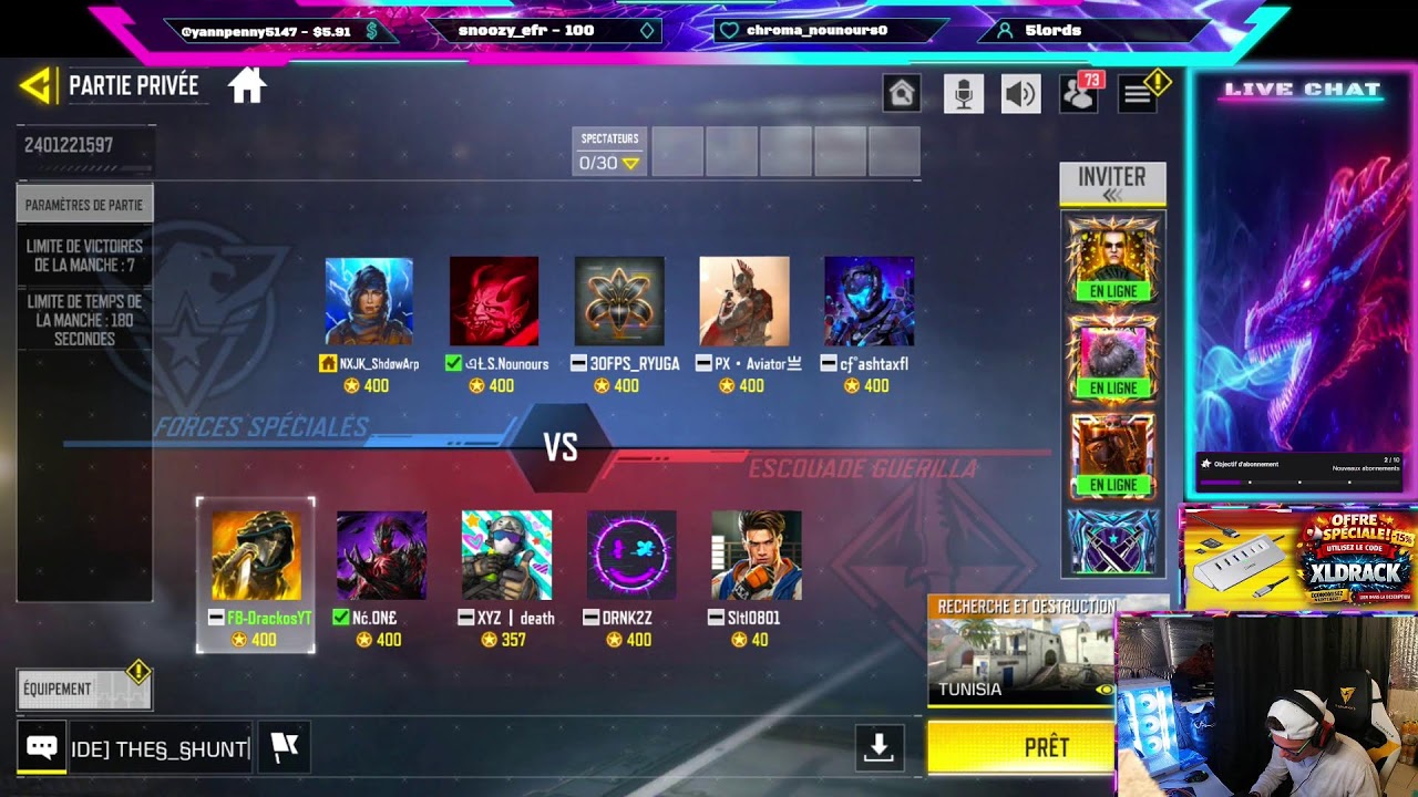 Passe de combat a gagner sur le discrod Call Of Duty Mobile BR/MJ ( horizontal )
