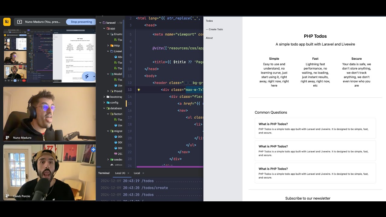 [VOD] Livewire Flux — with Caleb Porzio