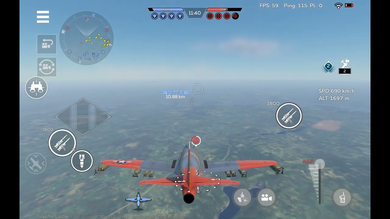 Ki-94-II F-80C-10 air battle gameplay #WTM 