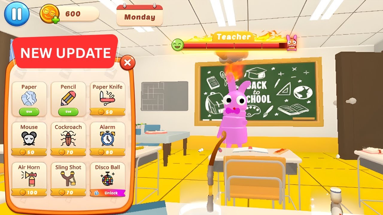 Bad Student: School Prank Gameplay | Math | Monday | NEW UPDATE