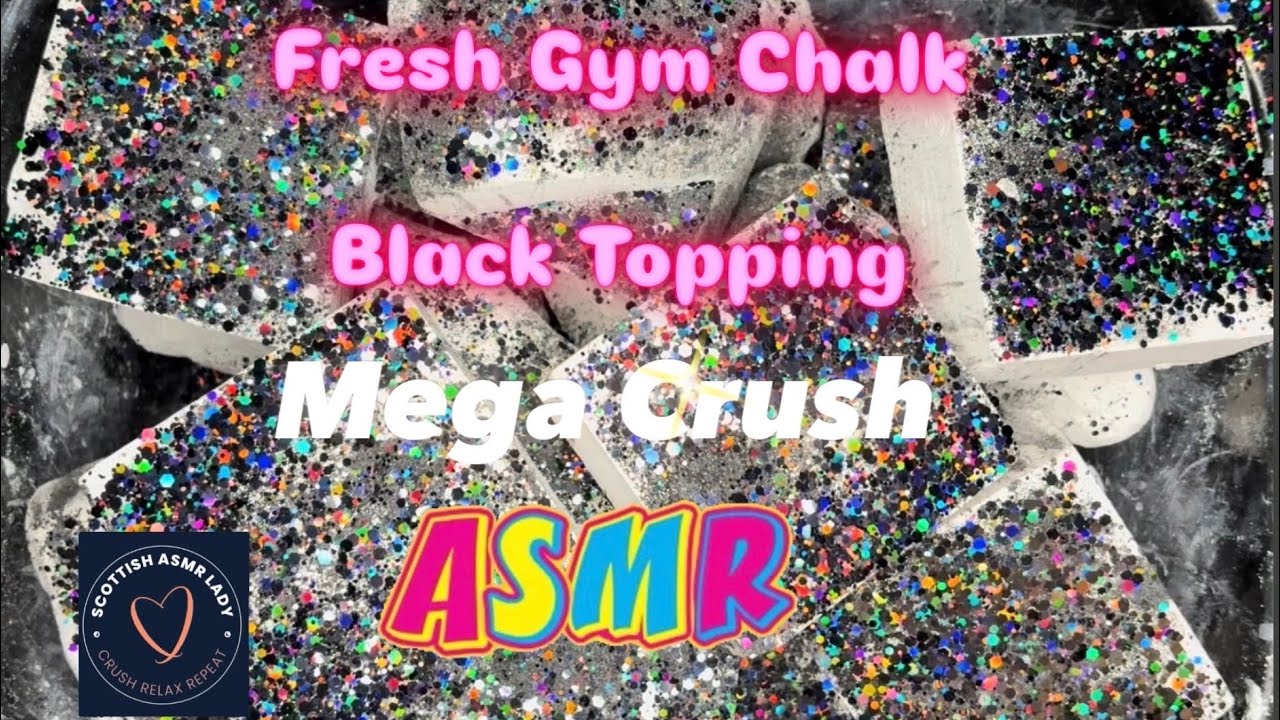 Gym Chalk Mega Crush • Black Topping • ASMR