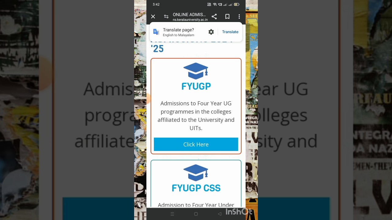 kerala university FYUGP degree admission 2024.How to apply?