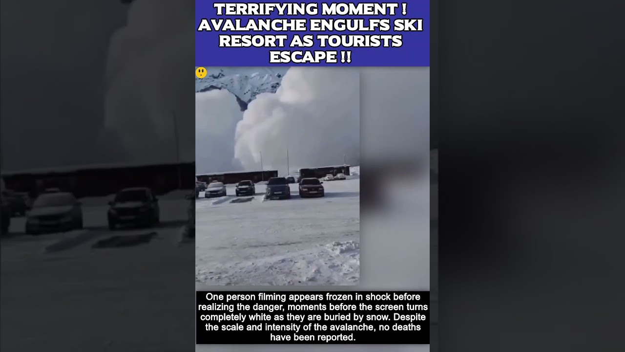 Terrifying Moment ! Avalanche Engulfs Ski Resort As Tourists Escape !! 