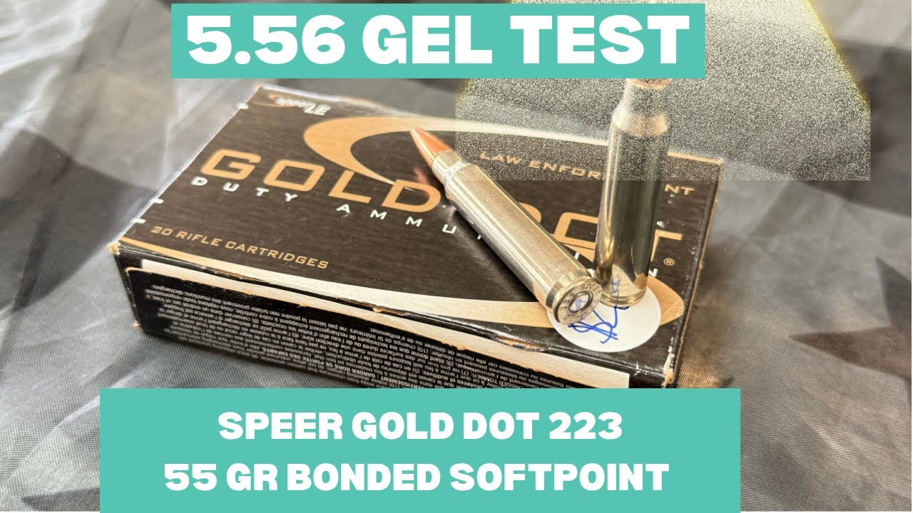 5.56 gel and velocity test for Speer Gold Dot LE .223 55 gr bonded SP with 7.5” and 11.5” barrels