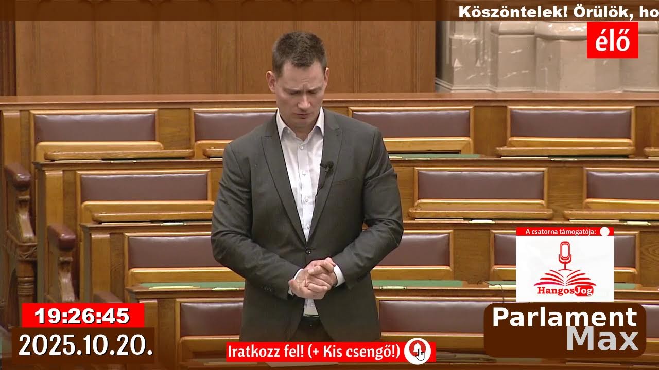 ⭕ &Eacute;LŐ: 🔴 Parlamenti K&ouml;zvet&iacute;t&eacute;s (&Eacute;LŐ) 2025.10.20.| ParlamentMax   T&aacute;mogat&oacute;: LUXOMUX