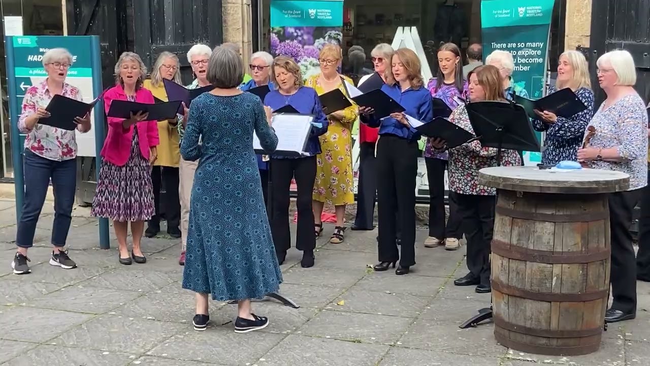 The women&rsquo;s voices of HHCOS at Haddo's Courtyard Concert