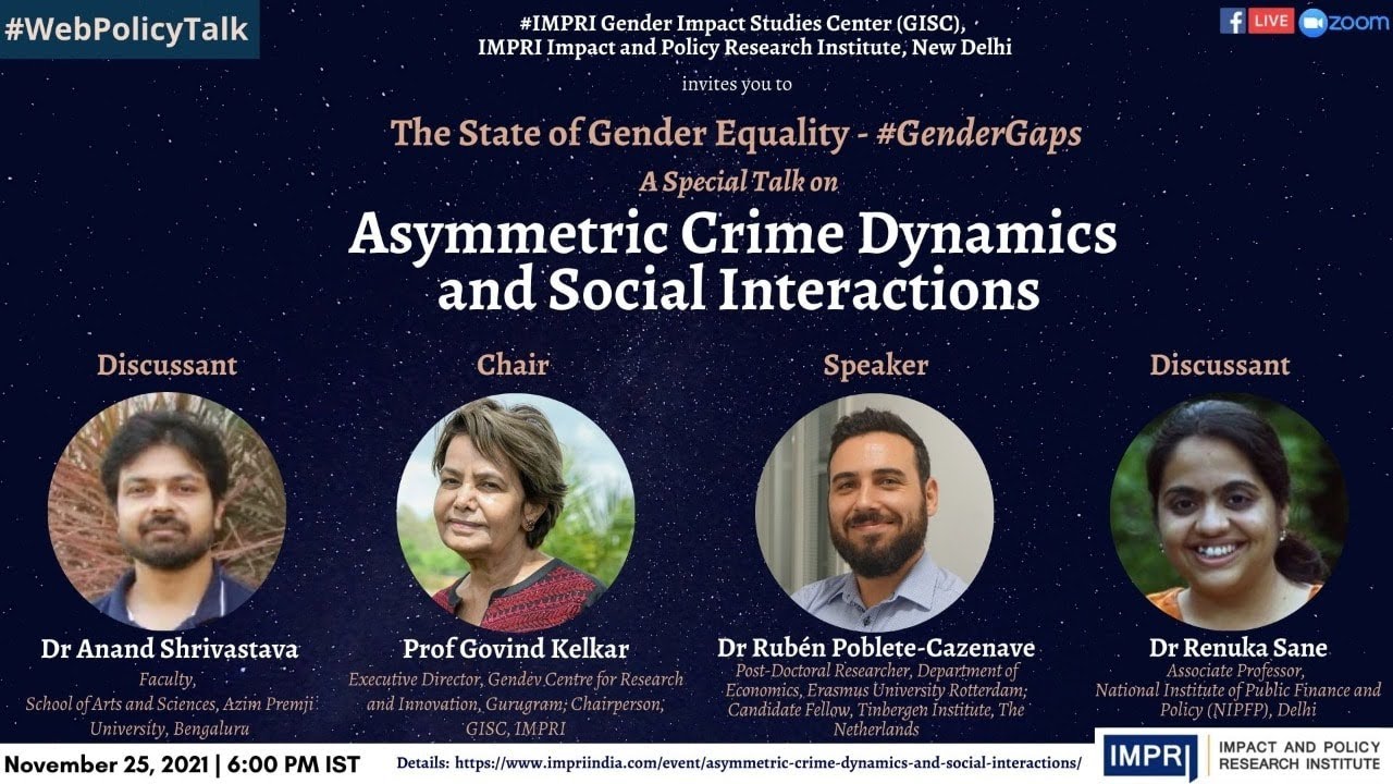 #GenderGaps | E48 | Dr Rub&eacute;n Poblete-Cazenave | Asymmetric Crime Dynamics & Social Interactions Live