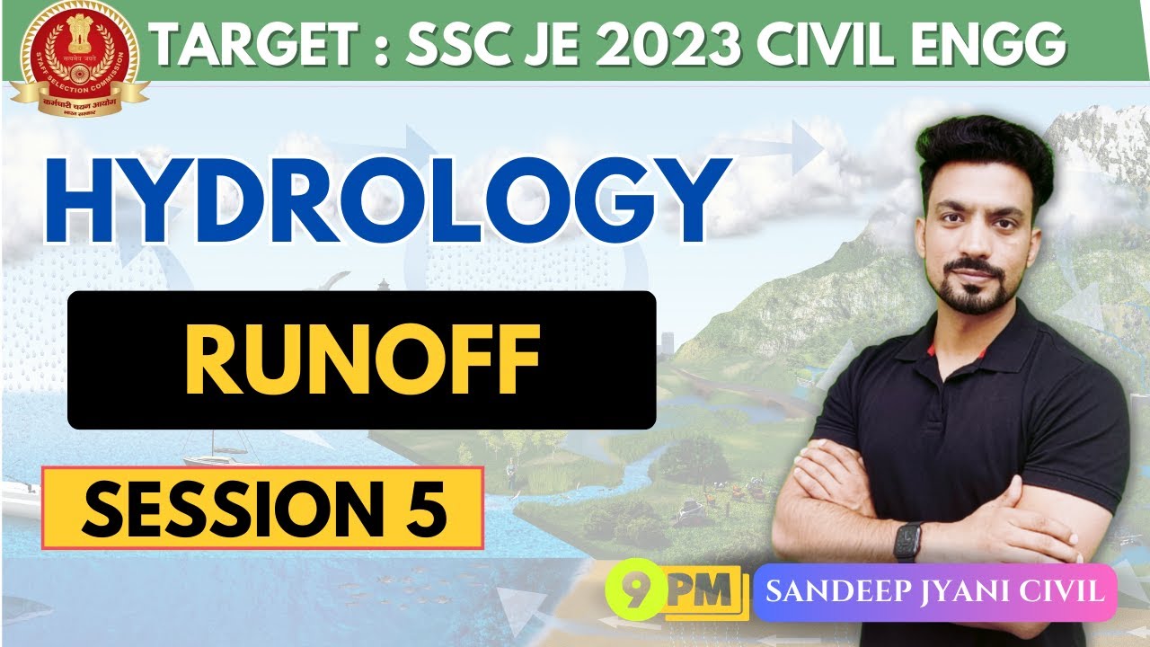 Day 5  | RUNOFF | Hydrology | SSC JE 2023 PAPER 1 | SANDEEP JYANI CIVIL
