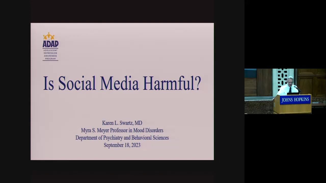 Johns Hopkins Psychiatry Grand Rounds | Is Social Media Harmful? with Karen Swartz, M.D.