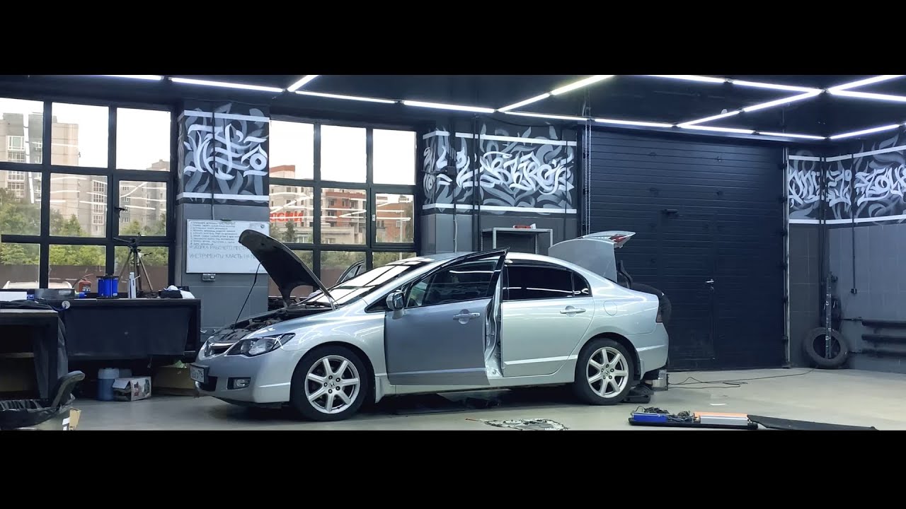 Изготовление подиумов под рупор для автомобиля Honda Civic.KINGSOUND.