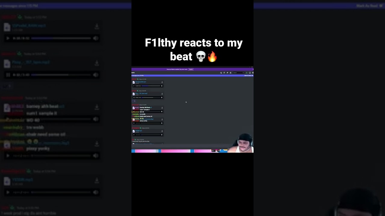 F1lthy reacts to my beat 💀🔥 #f1lthy #producer