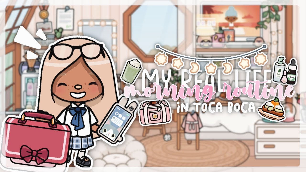 My IRL Morning Routine in Toca Boca 🌞🤍 | *with voice* | Toca Boca Roleplay