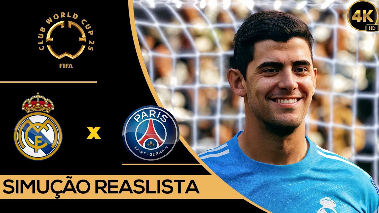 REAL MADRID X PSG | SUPER MUNDIAL DE CLUBES 2025 | SEMIFINAL | PES 2021 [4K60FPS] SIMULAÇÃO.