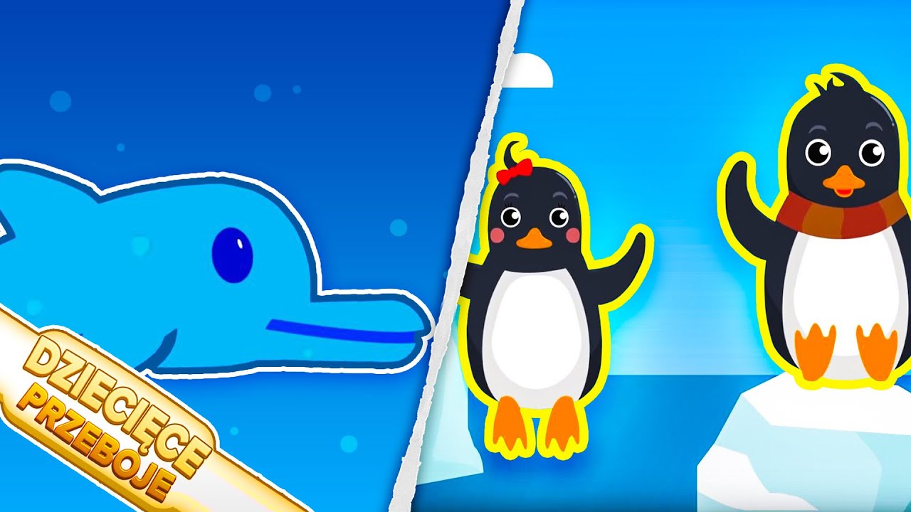 Malutkie Pingwinki + Zabawa Delfinka | Dziecięce Przeboje | Polskie Piosenki dla Dzieci