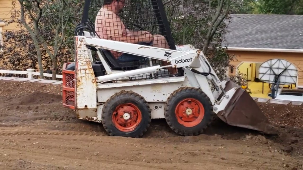 Bobcat 371 grading dirt, predator 420cc