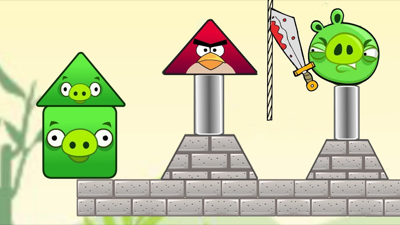 Angry Birds Pigs Out - RESCUE TRIANGLE PIGS FROM SQUARE PIGGIES FULL!