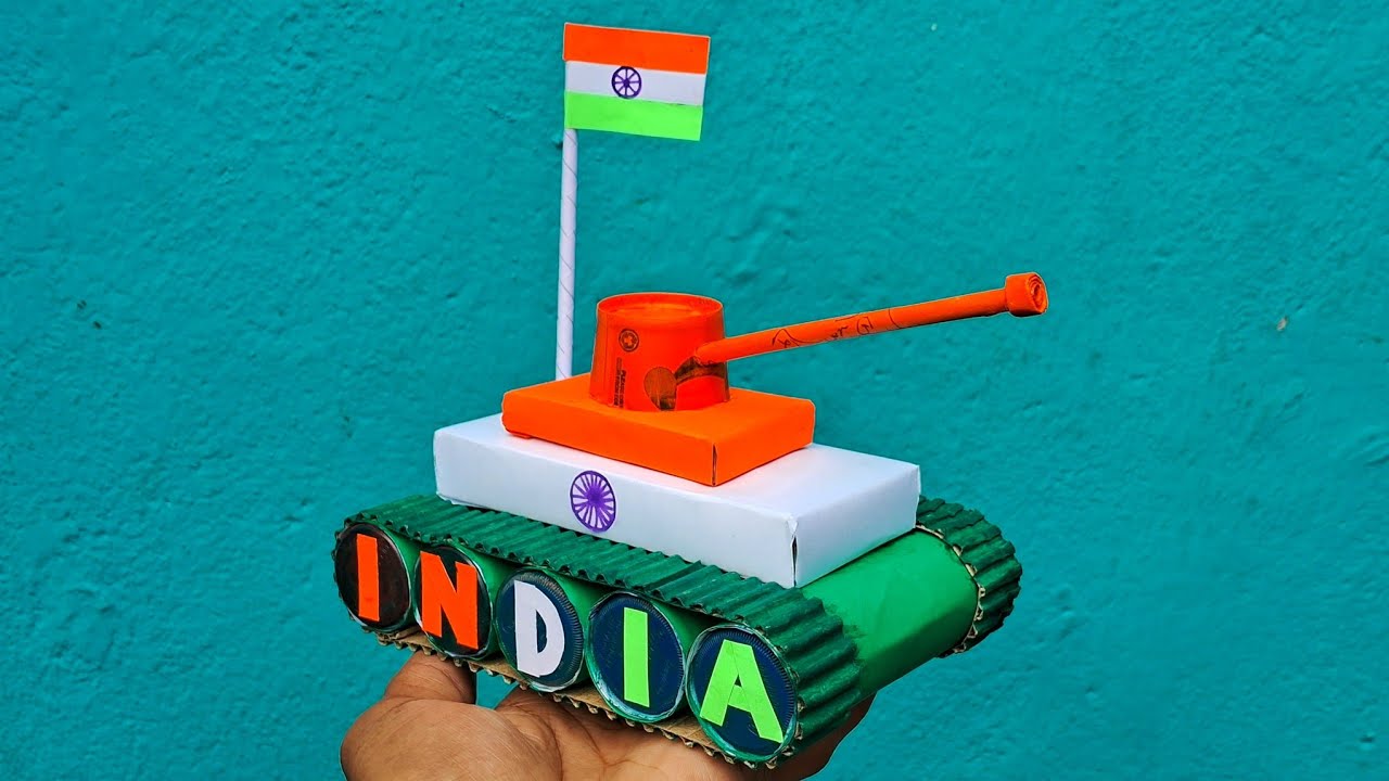 Indian army tank making with cardboard | independence day craft | 15 August craft | 