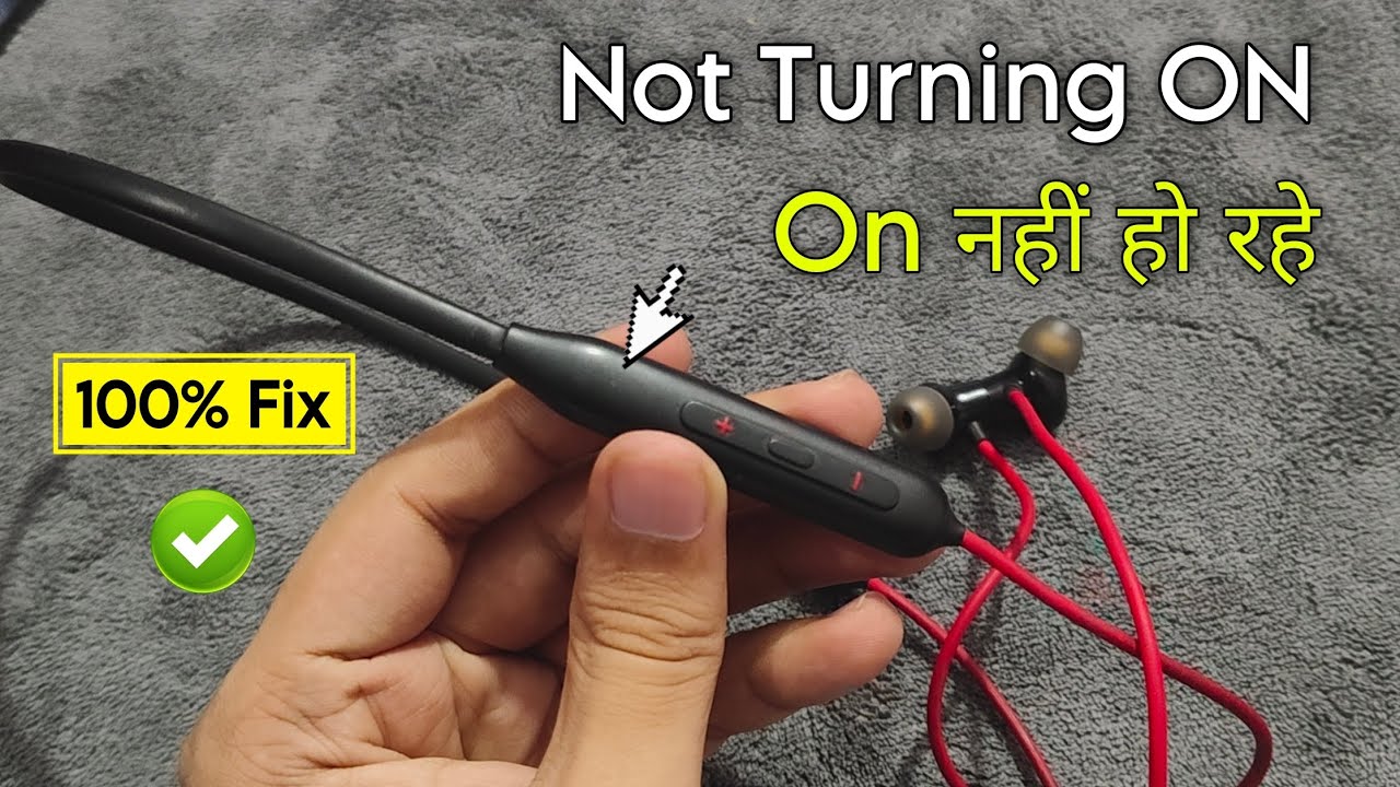 Fix Bluetooth Neckband Not Tuning On | Bluetooth Headphones On Problem | Bluetooth Neckband Problem
