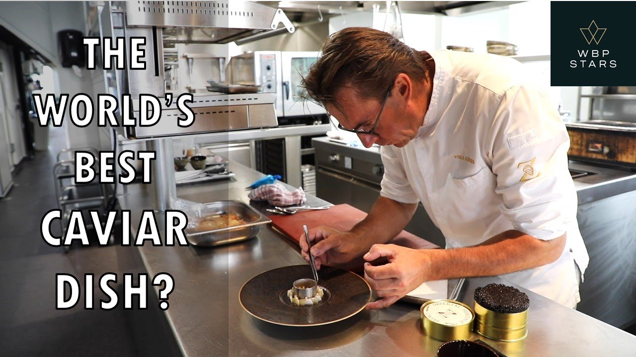 Incredible 3 MICHELIN STAR CAVIAR, SQUID & ONION preparation by Chef Viki Geunes at Zilte (Antwerp)