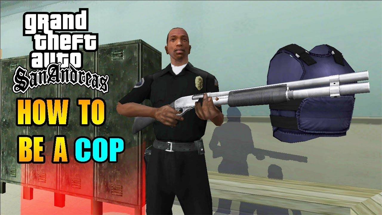 GTA San Andreas -  How To Join the Police!(Police Uniform,Police Mission, Free Weapons)